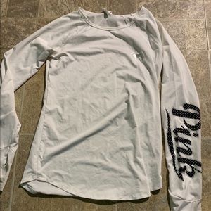 Pink athleisure long sleeve top